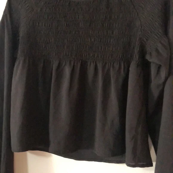 Staring at Stars Black Long Sleeve Crop Top - Picture 3 of 5